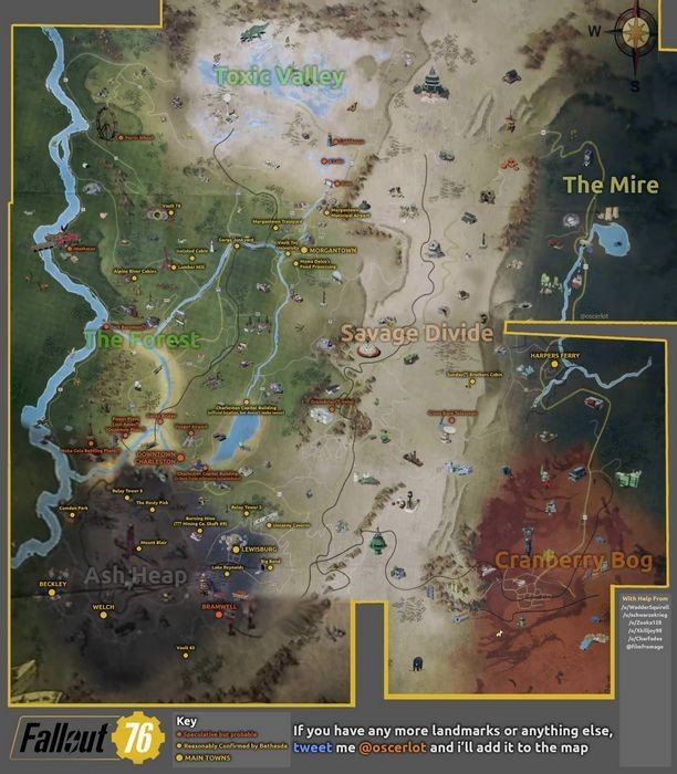 Fallout 76 – карта и новые подробности