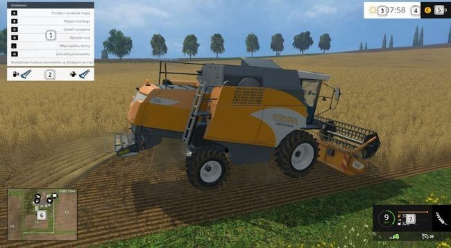 Интерфейс farming simulator 15