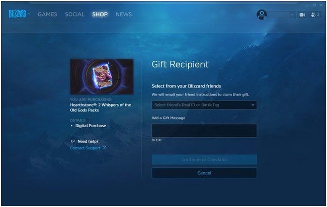 В battle.net добавили систему обмена подарками